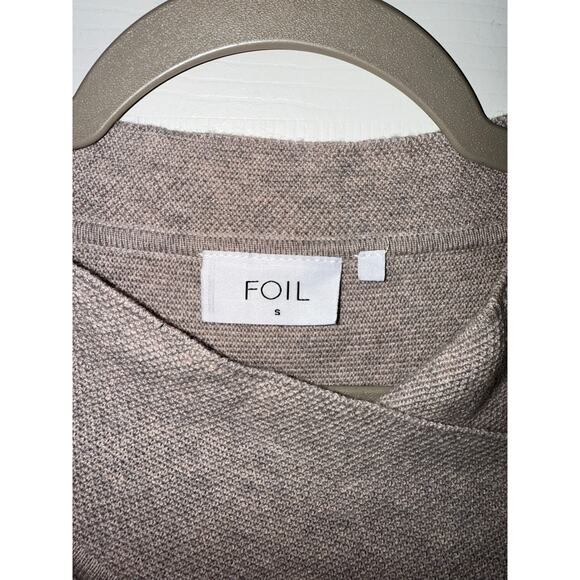 FOIL wool blend front tie cream cardigan - size small - Picture 6 of 8
